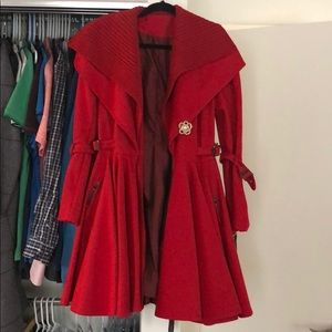 Beautiful red winter coat